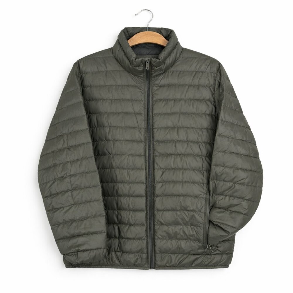 ARMANI JEANS | Hunter Green Down Puffer Zipup Jacket